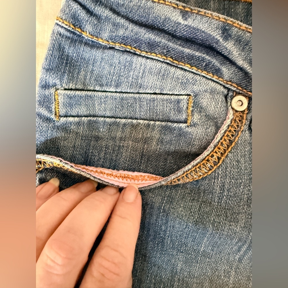 Vintage Y2K 90’s C Pink denim shorts faux suede pockets western cowgirl jr 13 - Picture 6 of 10